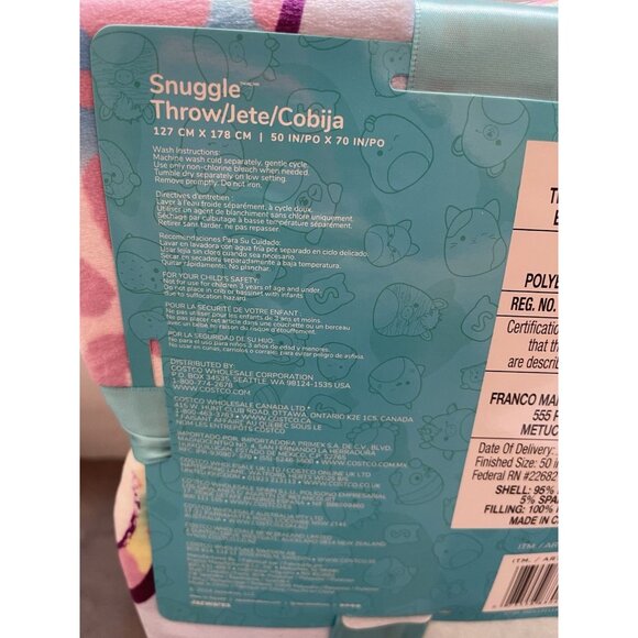 Original Squishmallow Soft Snuggle Throw Blanket, Assorted Designs 50”x70” NEW - Picture 4 of 5